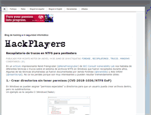 Tablet Screenshot of hackplayers.com